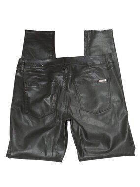 WHITE HOUSE BLACK MARKET Womens The Skinny Zip pockets Faux Leather green Size 6